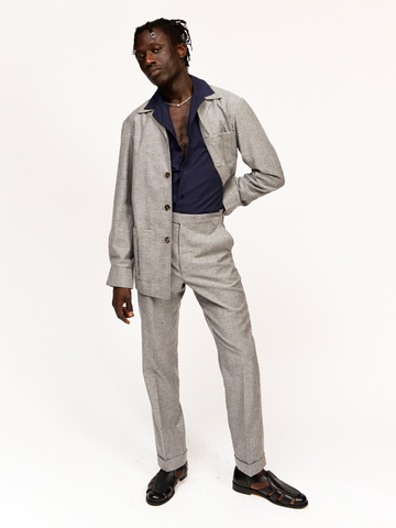 Navy High Twist Wool - Beggars Run